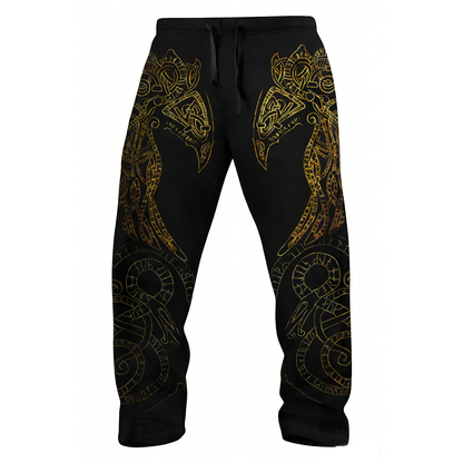 Raven God Print Track Pants