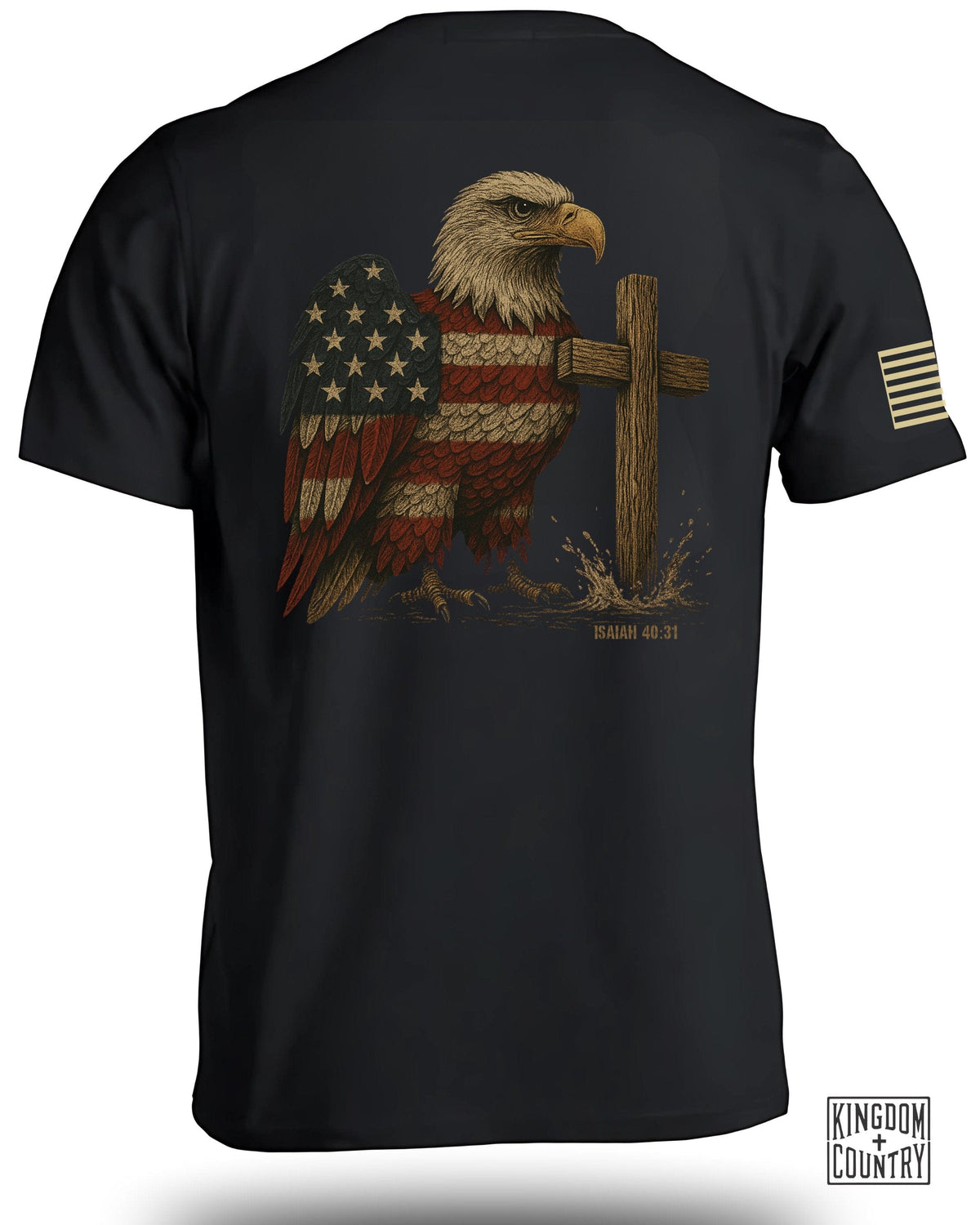 Patriotic Eagle Isaiah 40 31 T-Shirt