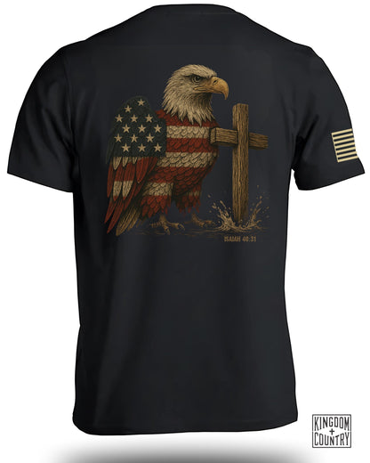 Patriotic Eagle Isaiah 40 31 T-Shirt
