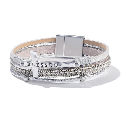 Handwoven Western-style Cross Bracelet