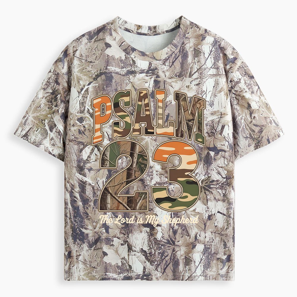 Psalm 23 Christian Camo T-Shirt