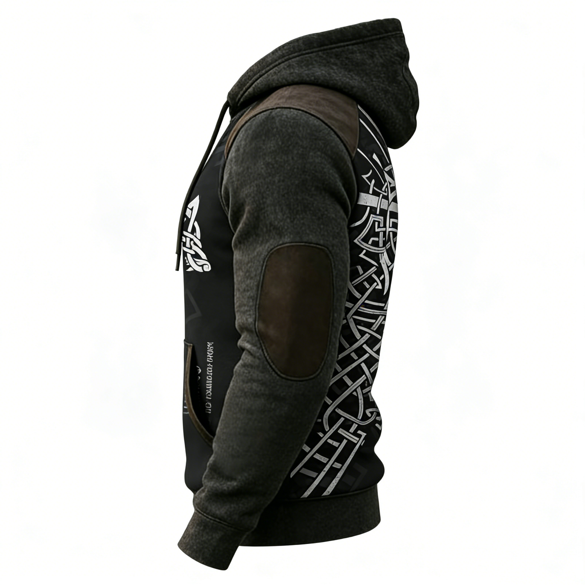 Nordic Viking Wolf Vegvísir Casual Long-Sleeve Hoodie