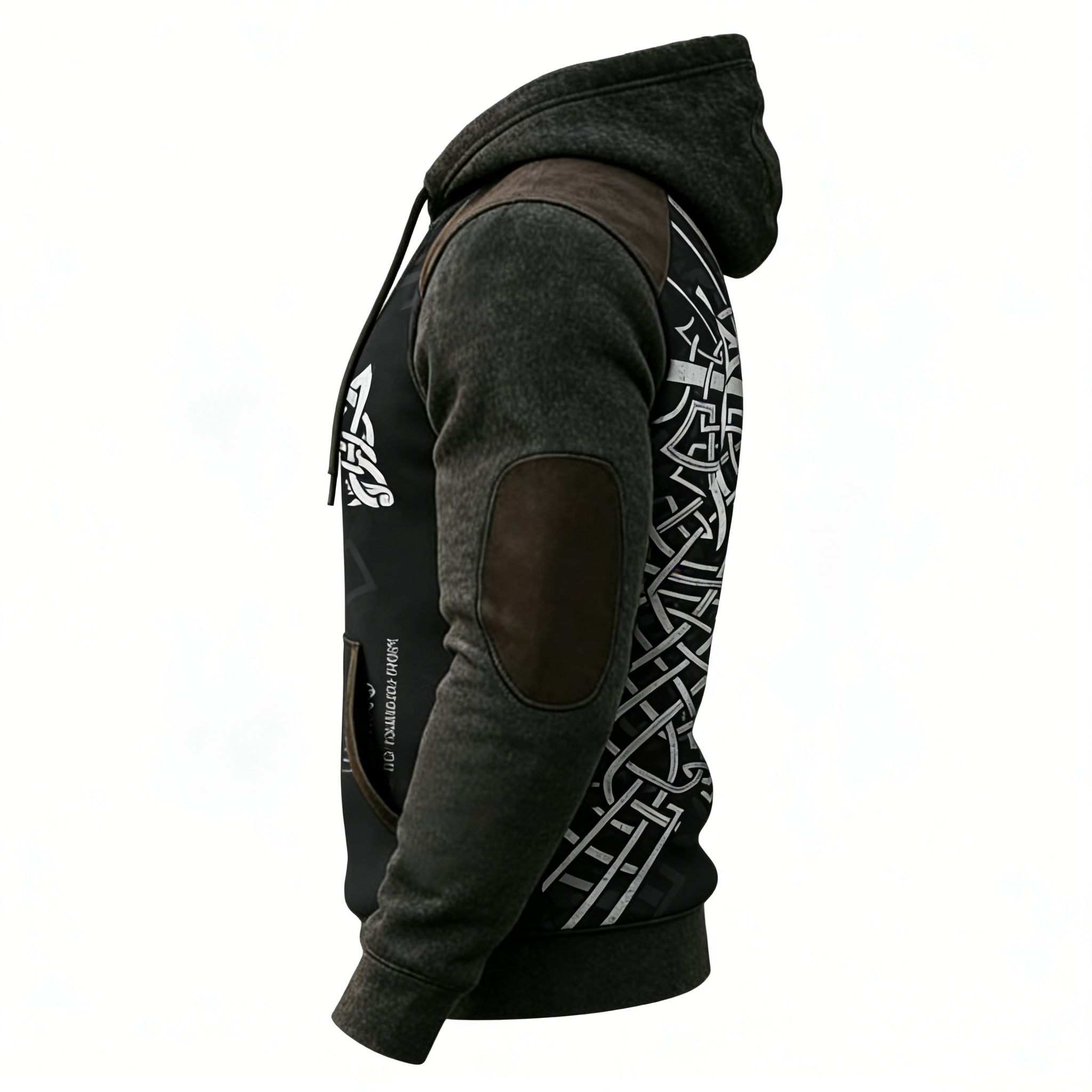 Nordic Viking Wolf Vegvísir Casual Long-Sleeve Hoodie
