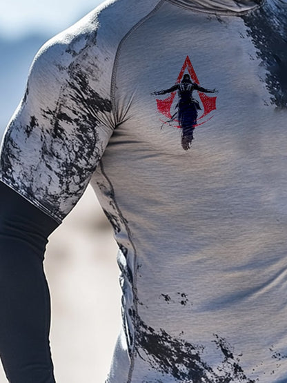 Men's Outdoor Sun Protection Breathable Cool Hooded Sun Protection Long Sleeve Top