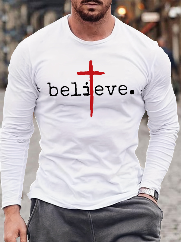 Red Cross Believe Long Sleeve