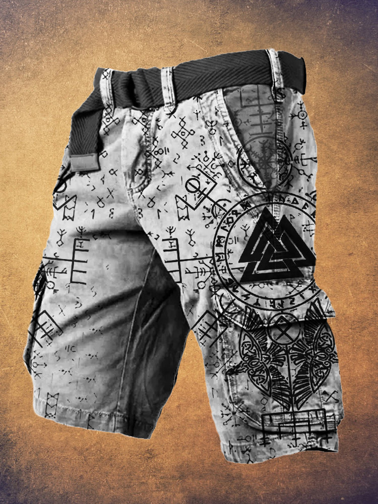 Gothic Viking Pattern Men's Work Short