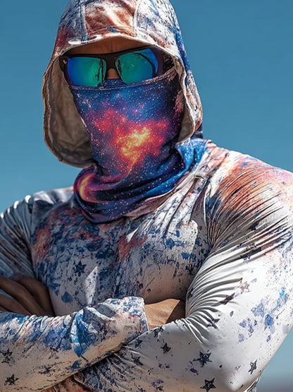 Men's Outdoor Sun Protection Breathable Cool Hooded Sun Protection Long Sleeve Top