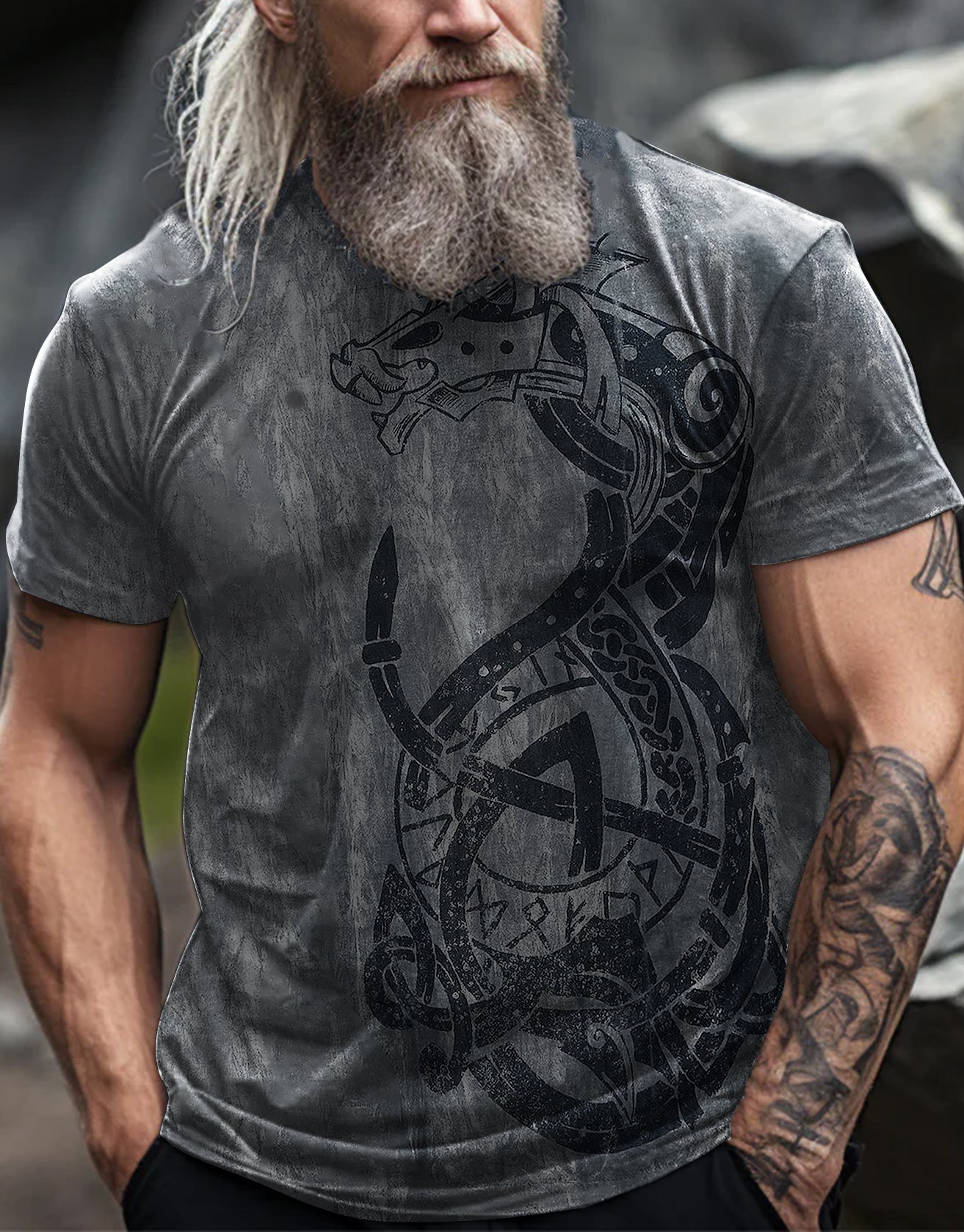 Viking Digital Print 3D Printed T-shirt