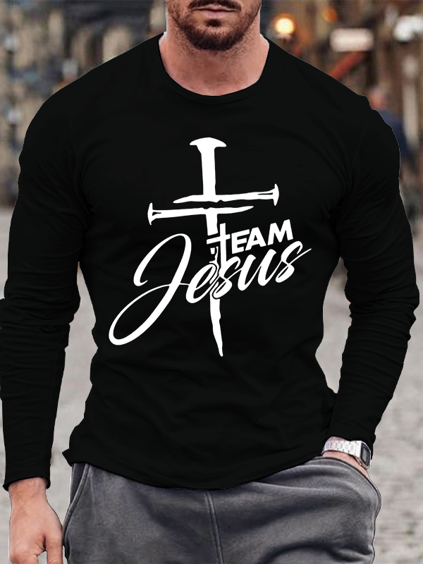Jesus Team Cross  Long Sleeve T-Shirt
