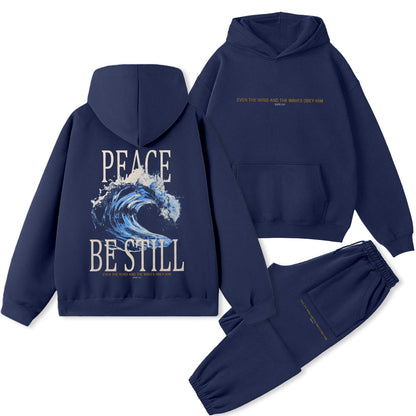 Peace Be Still Christian Premium Fleece Hoodie Set
