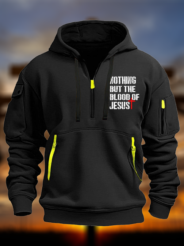 Nothing but The Blood of Jesus Jesus God Christian Zipper Hoodies