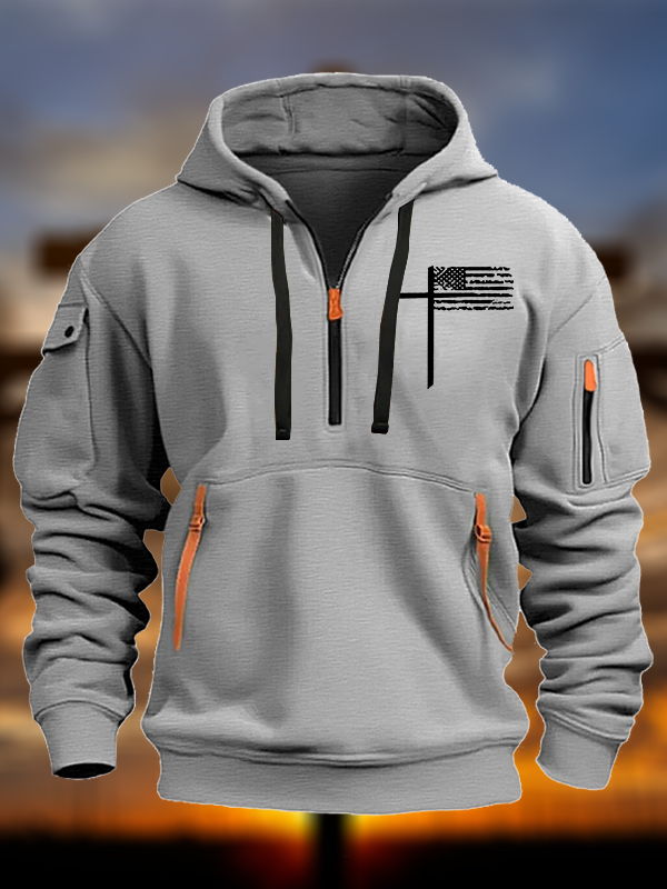 Cross Flag Jesus God Christian Zipper Hoodies