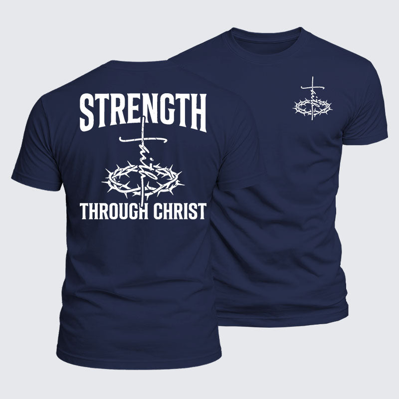 Luxe Mercerized Cotton Tee - Strength Through Christ
