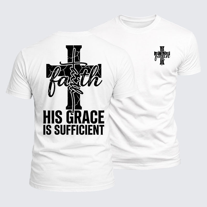 Luxe Mercerized Cotton Tee - His Grace Is Sufficient
