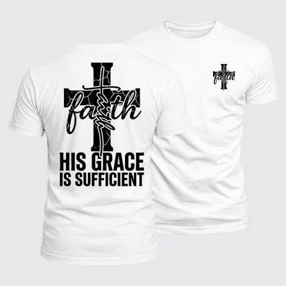 Luxe Mercerized Cotton Tee - His Grace Is Sufficient