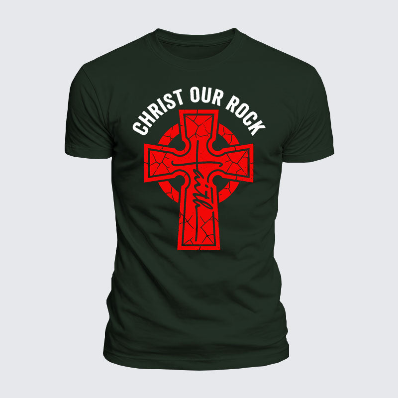 Luxe Mercerized Cotton Tee - Christ Our Rock