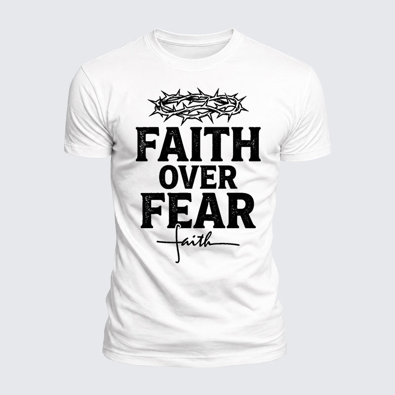 Luxe Mercerized Cotton Tee - Faith Over Fear