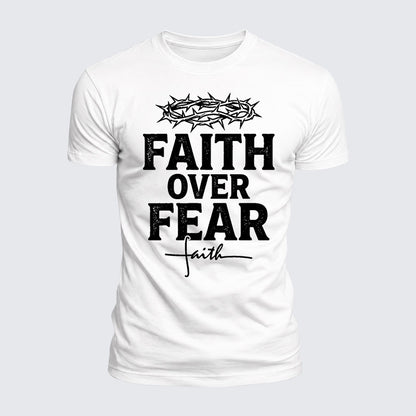 Luxe Mercerized Cotton Tee - Faith Over Fear