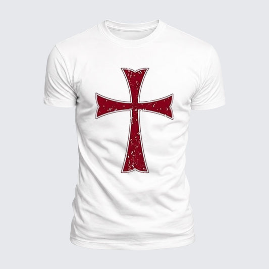 Luxe Mercerized Cotton Tee - Knights Templar Crusader Cross