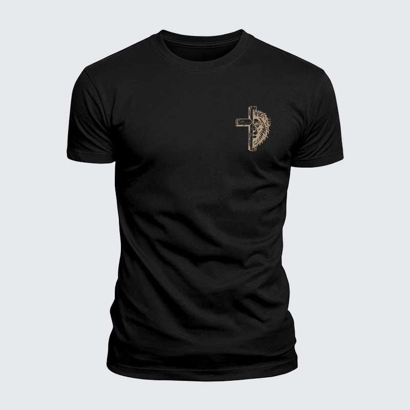 Luxe Mercerized Cotton Tee - Cross Lion