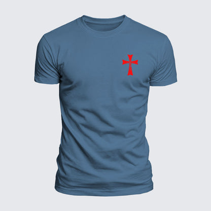 Luxe Mercerized Cotton Tee - Knights Templar Crusader Cross Faith
