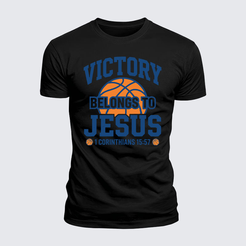 Luxe Mercerized Cotton Tee -  Victory Belongs To Jesus