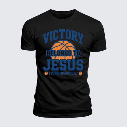 Luxe Mercerized Cotton Tee -  Victory Belongs To Jesus