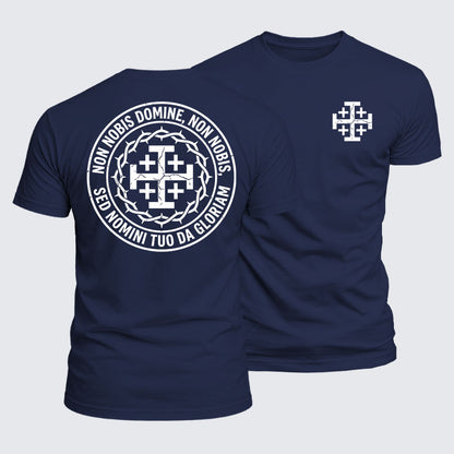 Luxe Mercerized Cotton Tee - Non Nobis Domine, Non Nobis, Sed Nomini Tuo Da Gloriam