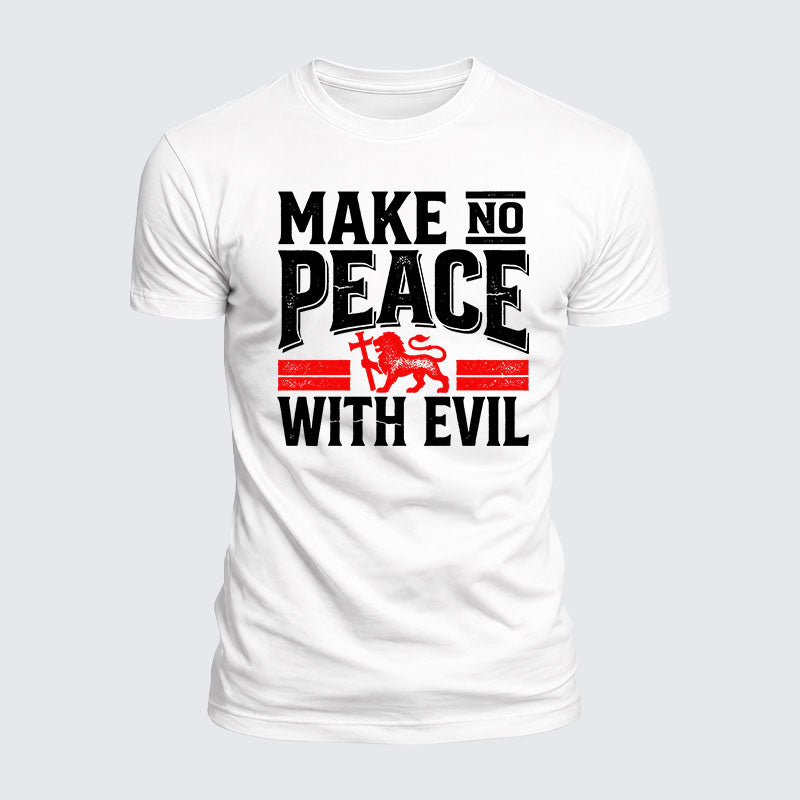 Luxe Mercerized Cotton Tee - Make No Peace With Evil