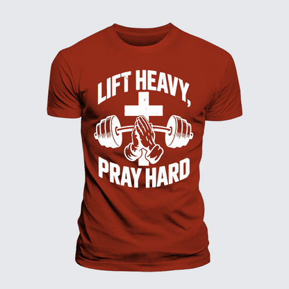 Luxe Mercerized Cotton Tee - Lift Heavy Pray Hard