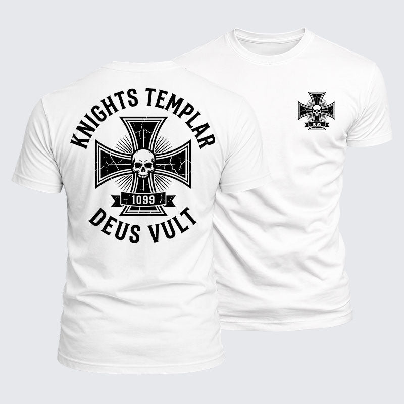 Luxe Mercerized Cotton Tee - Knights Templar Deus Vult