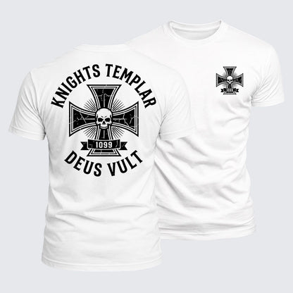 Luxe Mercerized Cotton Tee - Knights Templar Deus Vult