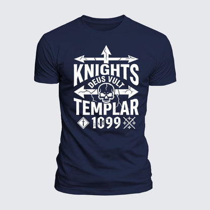 Luxe Mercerized Cotton Tee - Knights Templar Deus Vult