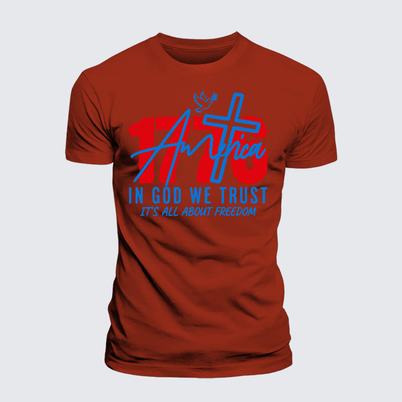 Luxe Mercerized Cotton Tee - 1776 In God We Trust