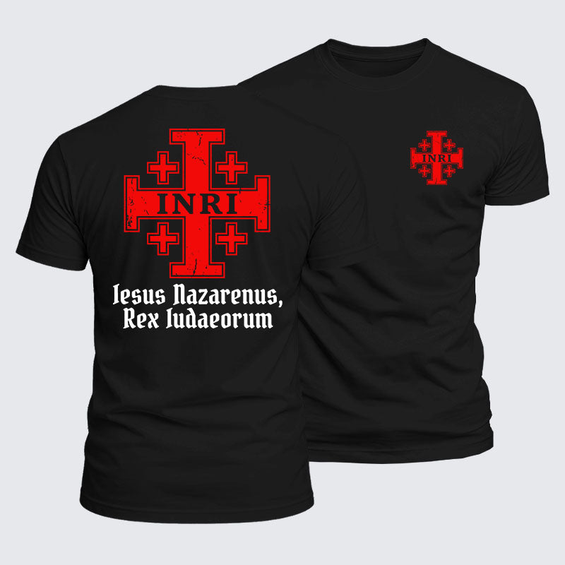 Luxe Mercerized Cotton Tee - INRI Jesus Of Nazareth King Of The Jews