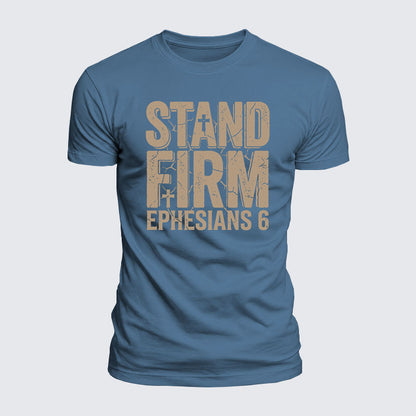 Luxe Mercerized Cotton Tee - Stand Firm Ephesians 6