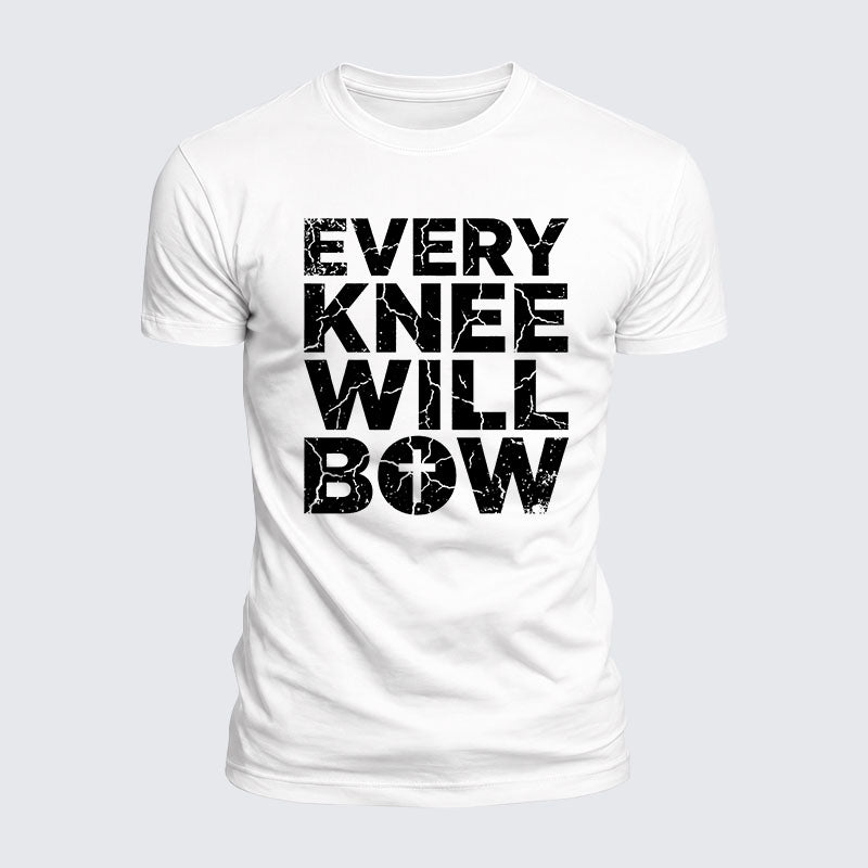 Luxe Mercerized Cotton Tee -  Every Knee Will Bow