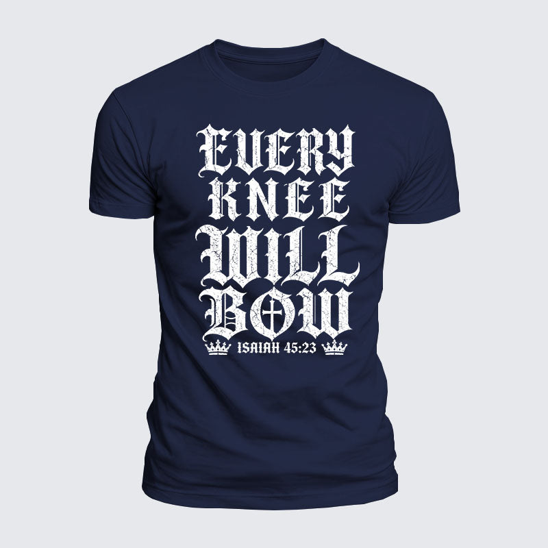 Luxe Mercerized Cotton Tee -  Every Knee Will Bow