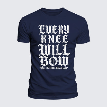 Luxe Mercerized Cotton Tee -  Every Knee Will Bow