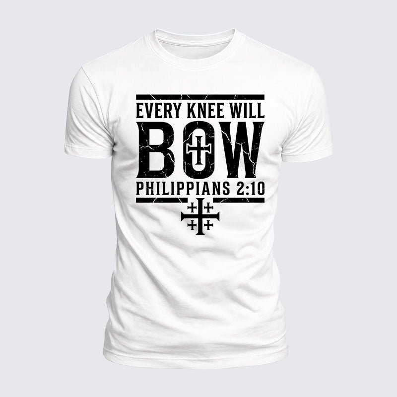 Luxe Mercerized Cotton Tee -  Every Knee Will Bow
