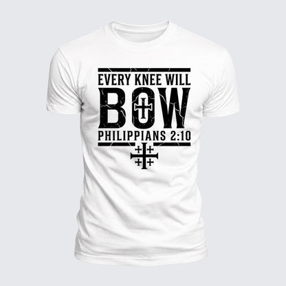 Luxe Mercerized Cotton Tee -  Every Knee Will Bow