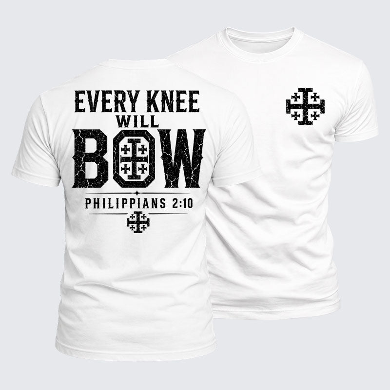 Luxe Mercerized Cotton Tee -  Every Knee Will Bow