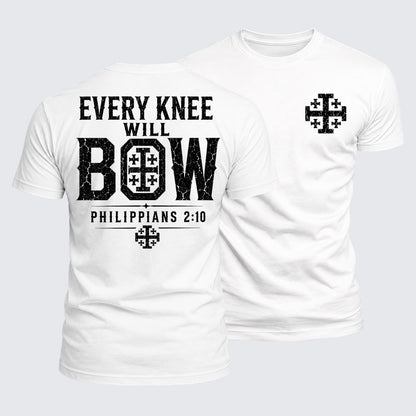 Luxe Mercerized Cotton Tee -  Every Knee Will Bow