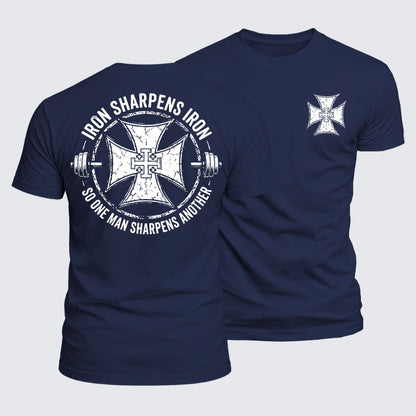 Luxe Mercerized Cotton Tee -  Iron Sharpens Iron So One Man Sharpens Another