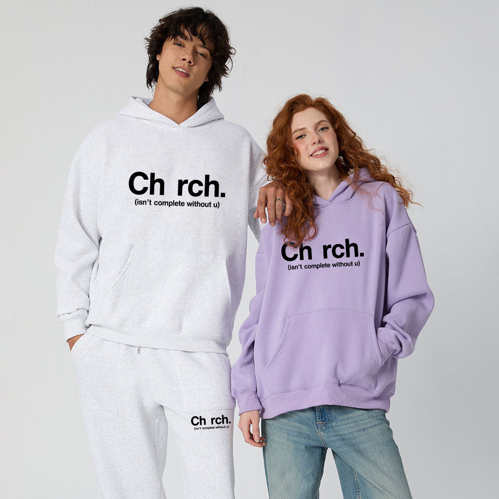 Church Isn't Complete Without U Christian Premium Fleece Hoodie Set