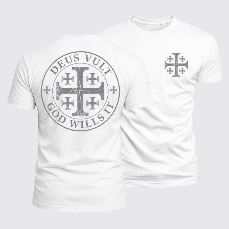 Luxe Mercerized Cotton Tee - Deus Vult: God Wills It