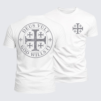 Luxe Mercerized Cotton Tee - Deus Vult: God Wills It