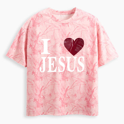 I Love Jesus Christian Camo T-Shirt