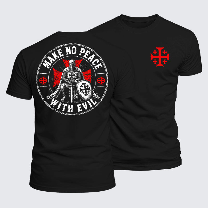 Luxe Mercerized Cotton Tee - Make No Peace With Evil