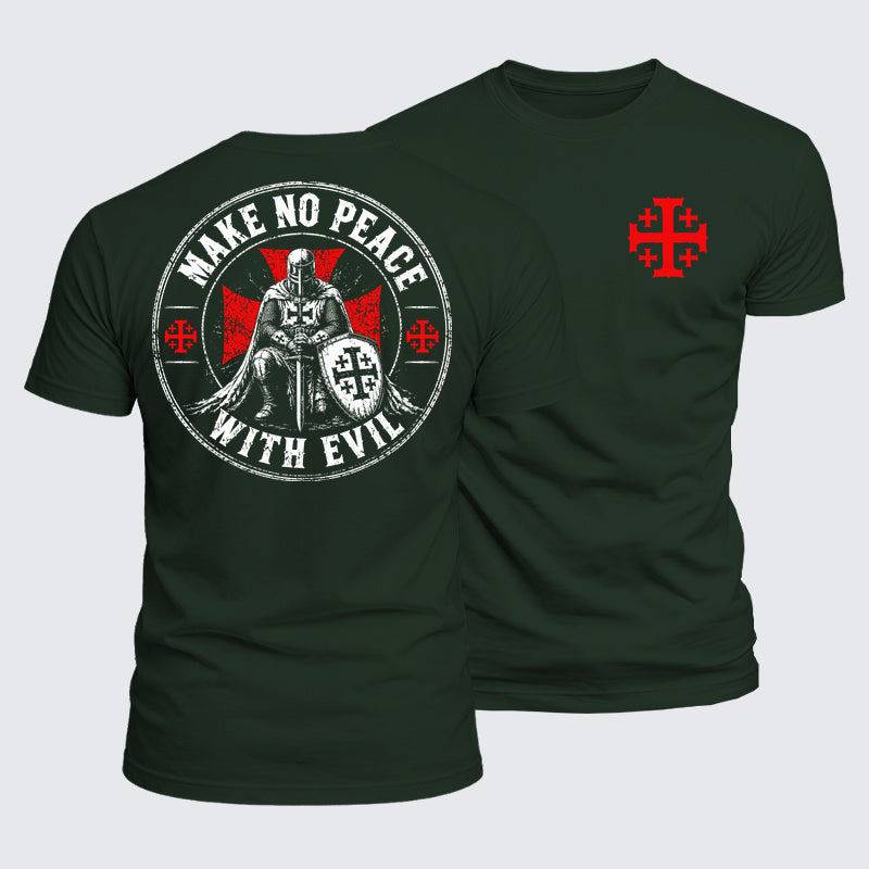 Luxe Mercerized Cotton Tee - Make No Peace With Evil